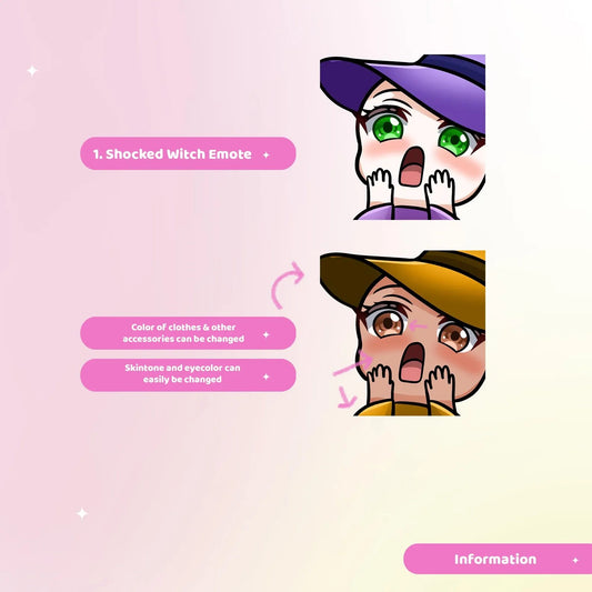 20 Editable Horror/Halloween/Scary Twitch Emote Base - Procreate Brush and Stamp